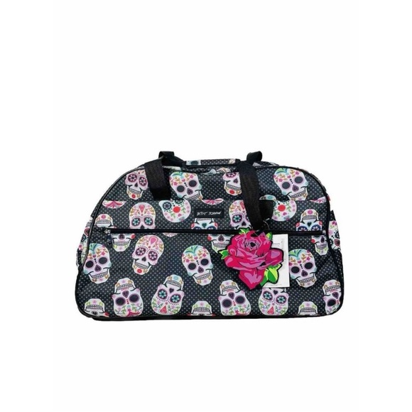 Betsey Johnson skull rolling suitcase - Picture 6 of 6